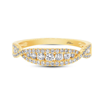 14k Yellow Gold Diamond Lady's Band