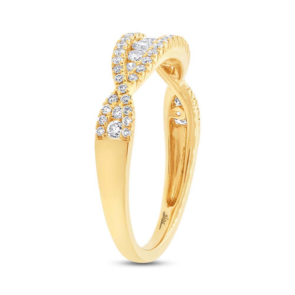 14k Yellow Gold Diamond Lady's Band