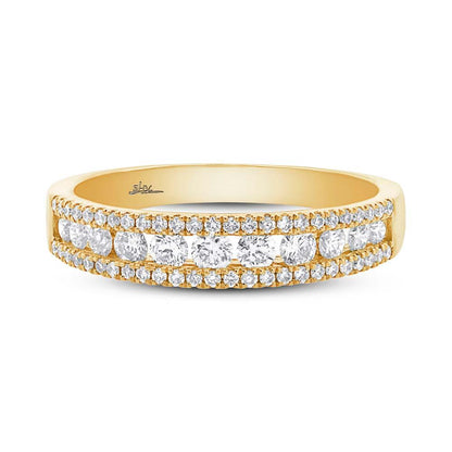 14k Yellow Gold Diamond Lady's Band