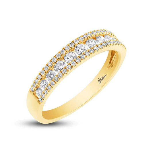 14k Yellow Gold Diamond Lady's Band