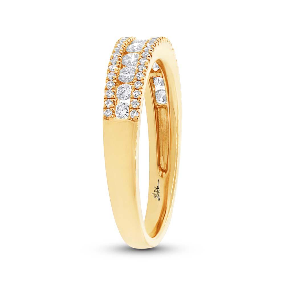 14k Yellow Gold Diamond Lady's Band