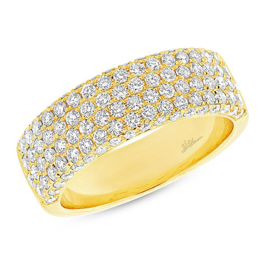 14k Yellow Gold Diamond Lady's Pave Band - 1.32ct