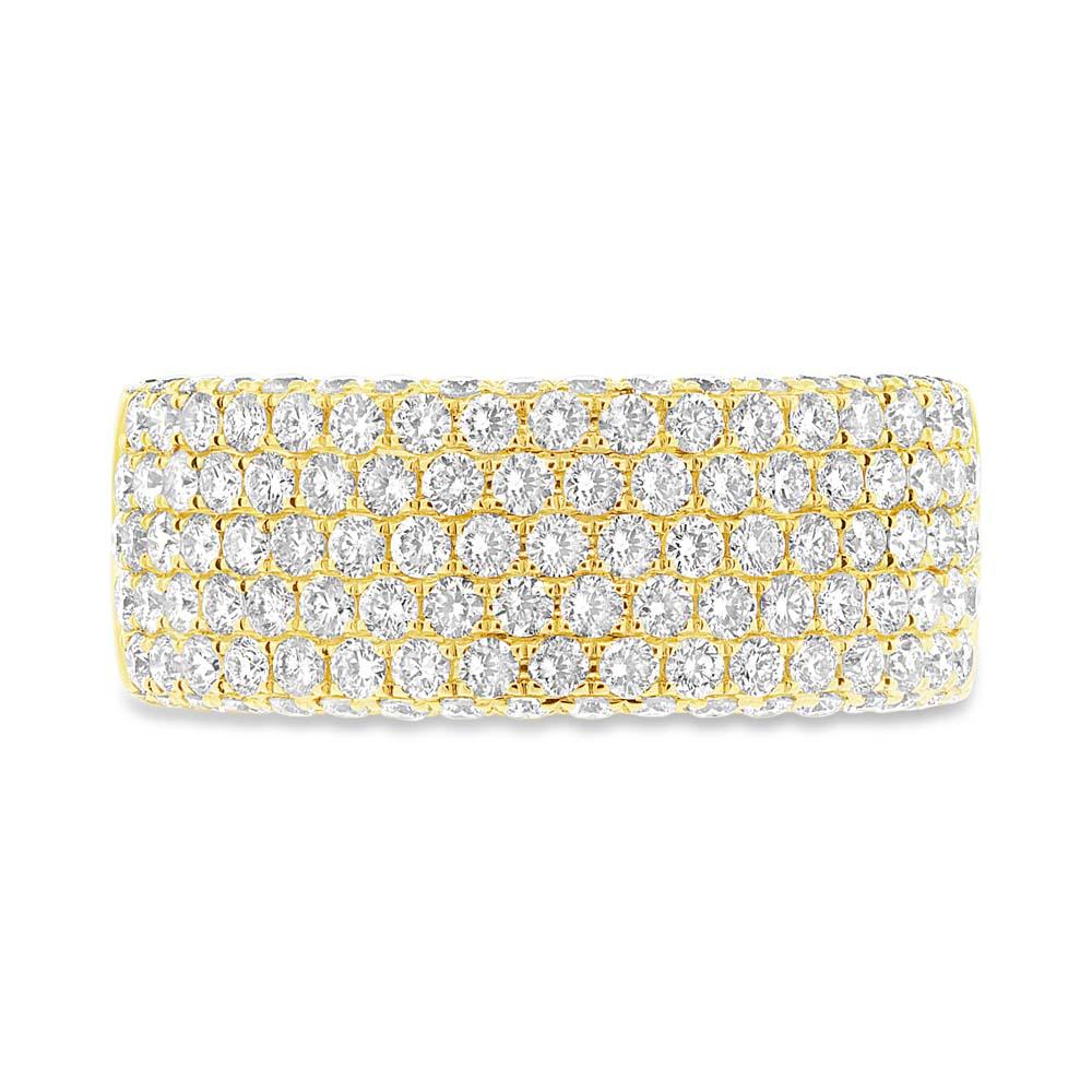 14k Yellow Gold Diamond Lady's Pave Band Size 5 - 1.63ct