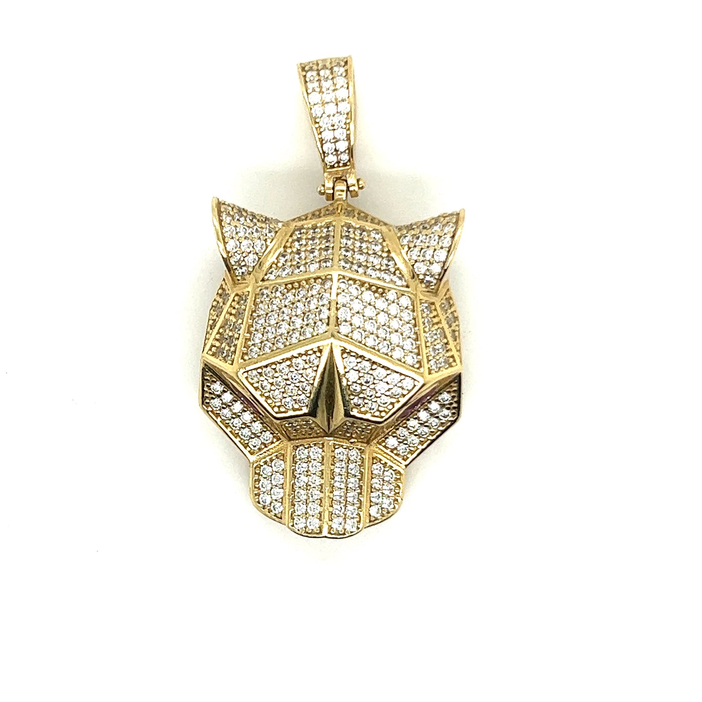 14K Yellow Gold Pendant With White Sapphire And Ruby