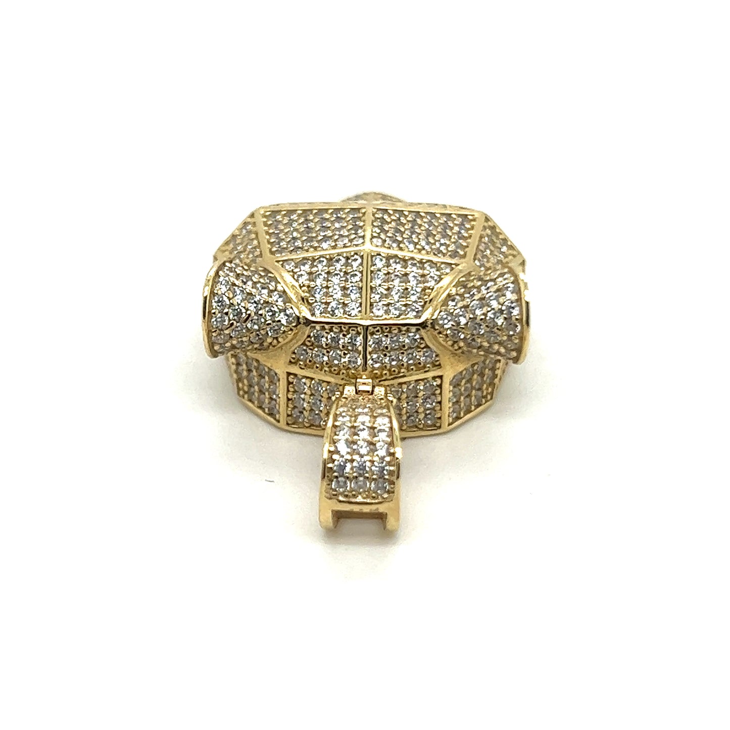 14K Yellow Gold Pendant With White Sapphire And Ruby