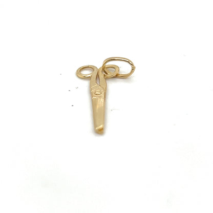 14K Yellow Gold Scissor Pendant