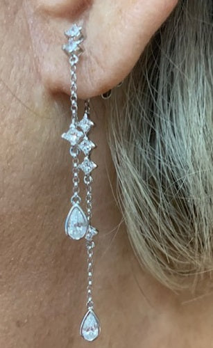 Lariat Drop Diamond Earring