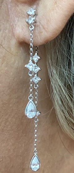 Lariat Drop Diamond Earring
