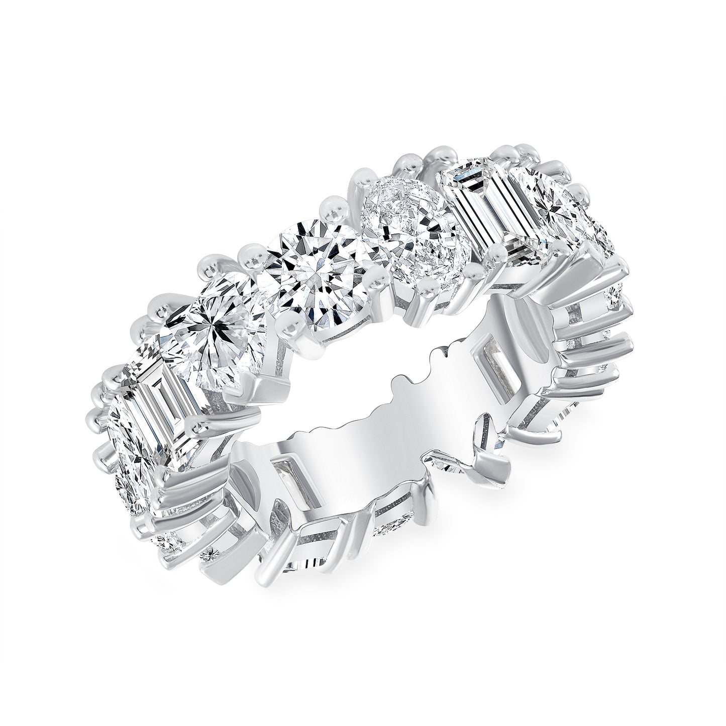 Multi-Shape Diamond Eternity Band