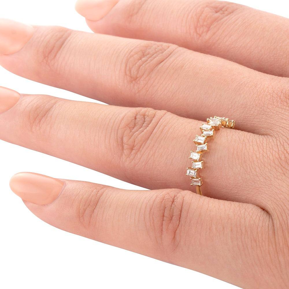 Baguette Lady's Ring V0254