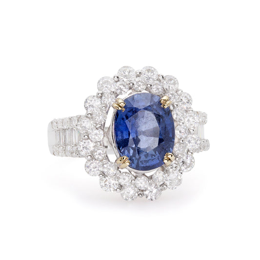 Silan Sapphire & Diamond Lady's Ring V0262