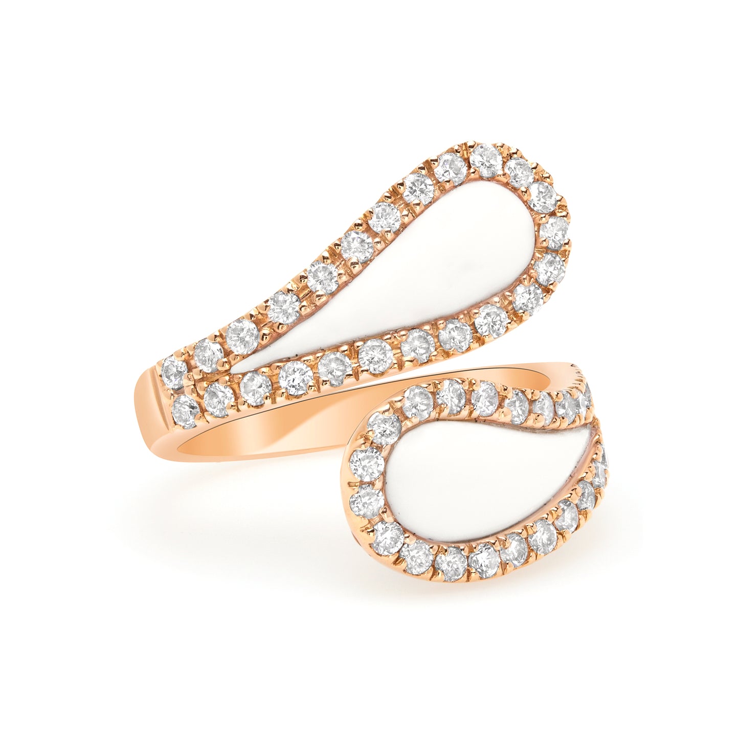 White Onyx and Diamond Lady's Ring V0261