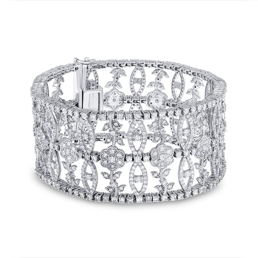 18K White Gold Classy Bracelet