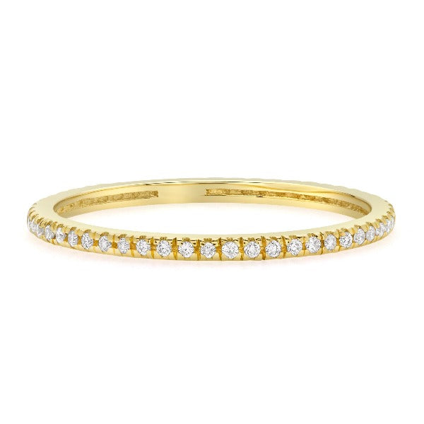 14K Yellow Gold Diamond Eternity Band