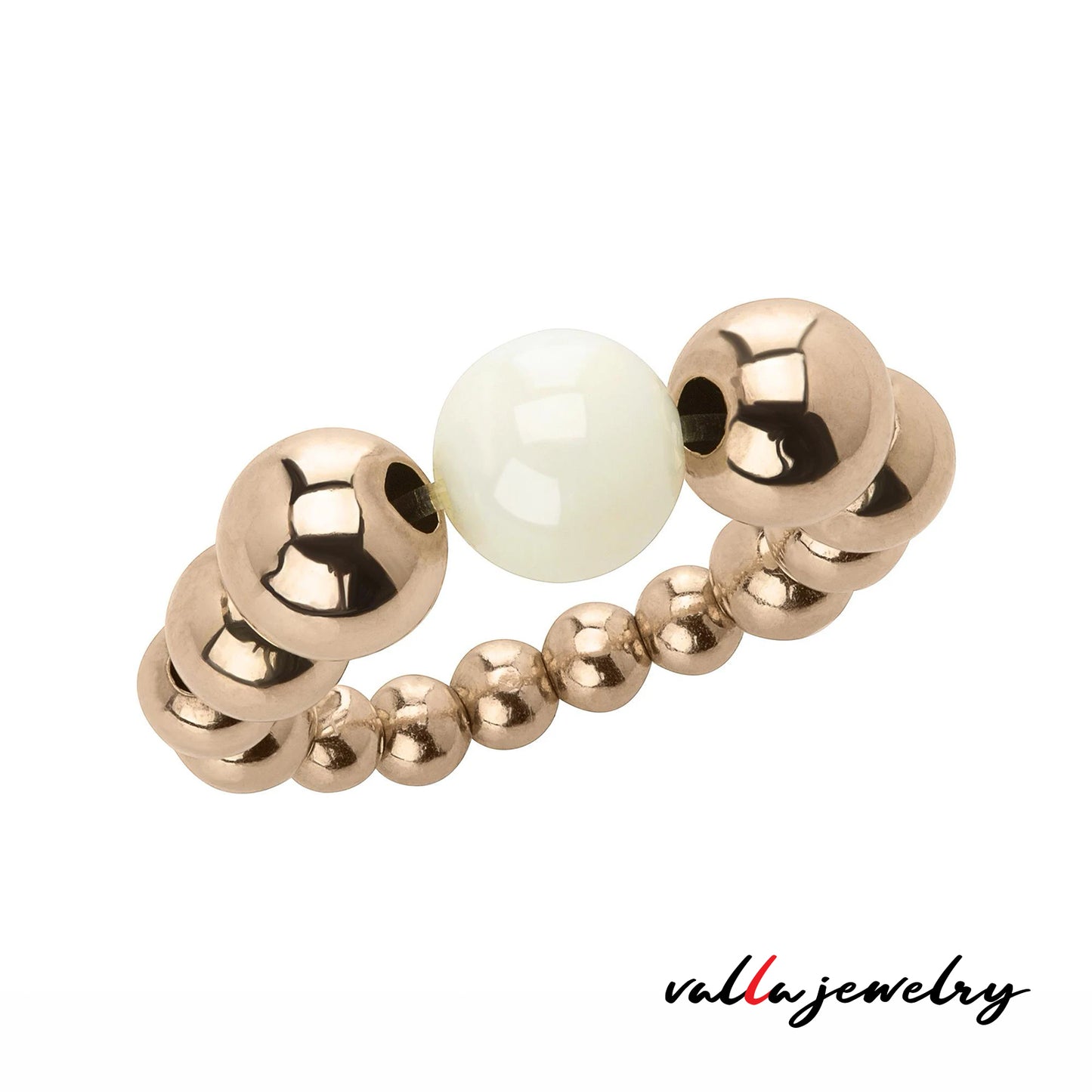 Yellow Gold Ring With Pearl V0304
