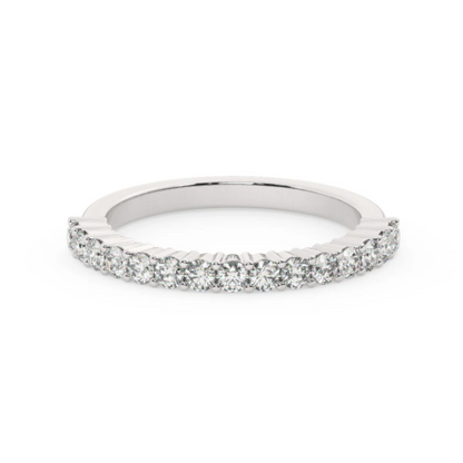14K White Gold Diamond Wedding Band