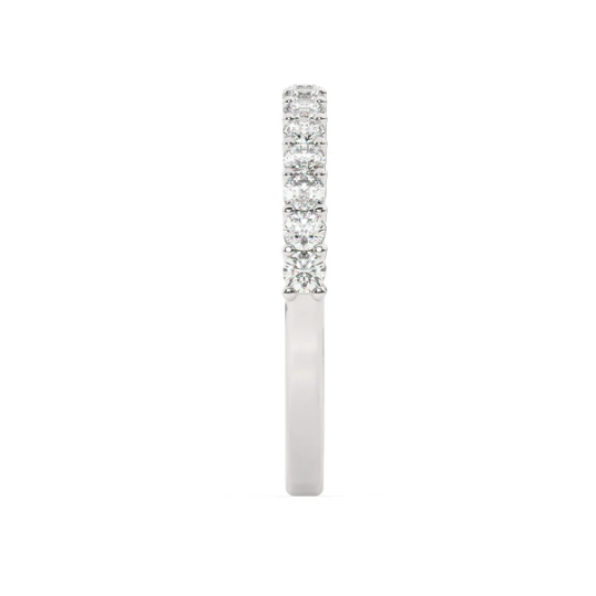 14K White Gold Diamond Wedding Band