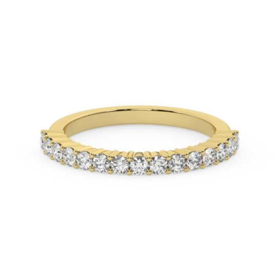 14K White Gold Diamond Wedding Band