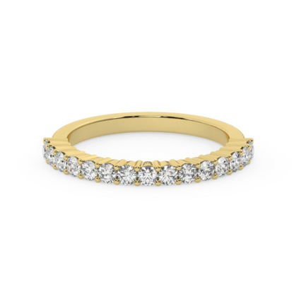 14K White Gold Diamond Wedding Band