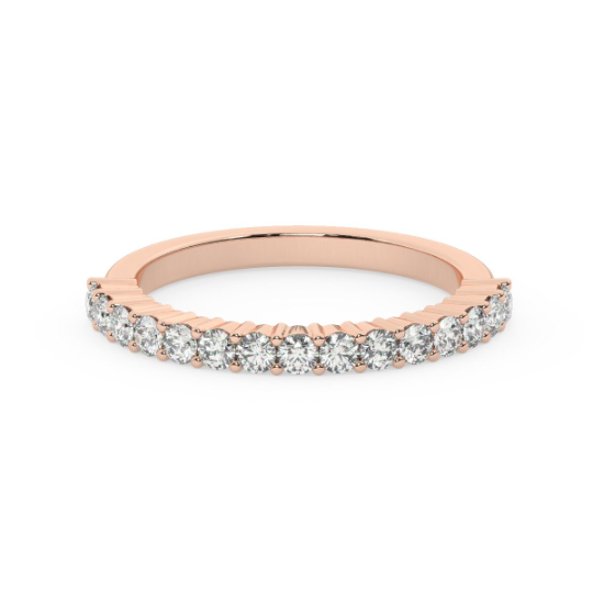 14K White Gold Diamond Wedding Band