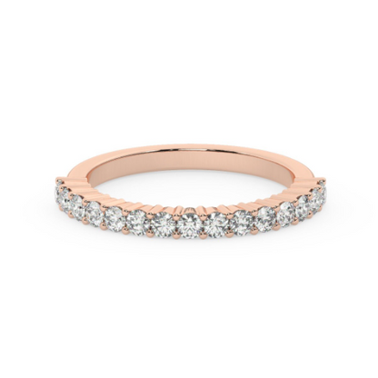 14K White Gold Diamond Wedding Band
