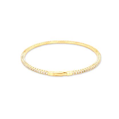 Real Gold Bangle With Natural Diamond with option of 10k,14k, 18k.