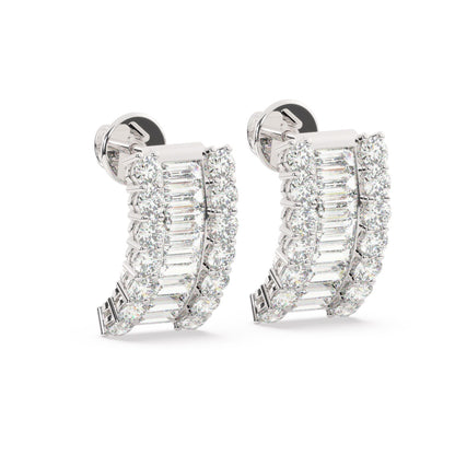 14k White Gold Diamond Earring V0348