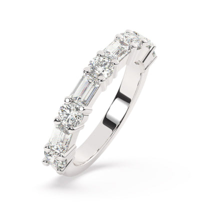 White Platinum Diamond Band V0362