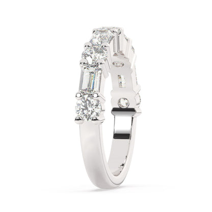 White Platinum Diamond Band V0362