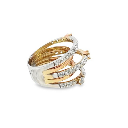 18k Rose Gold Diamond Round Cut 1.98c