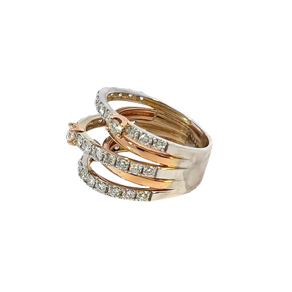 18k Rose Gold Diamond Round Cut 1.98c