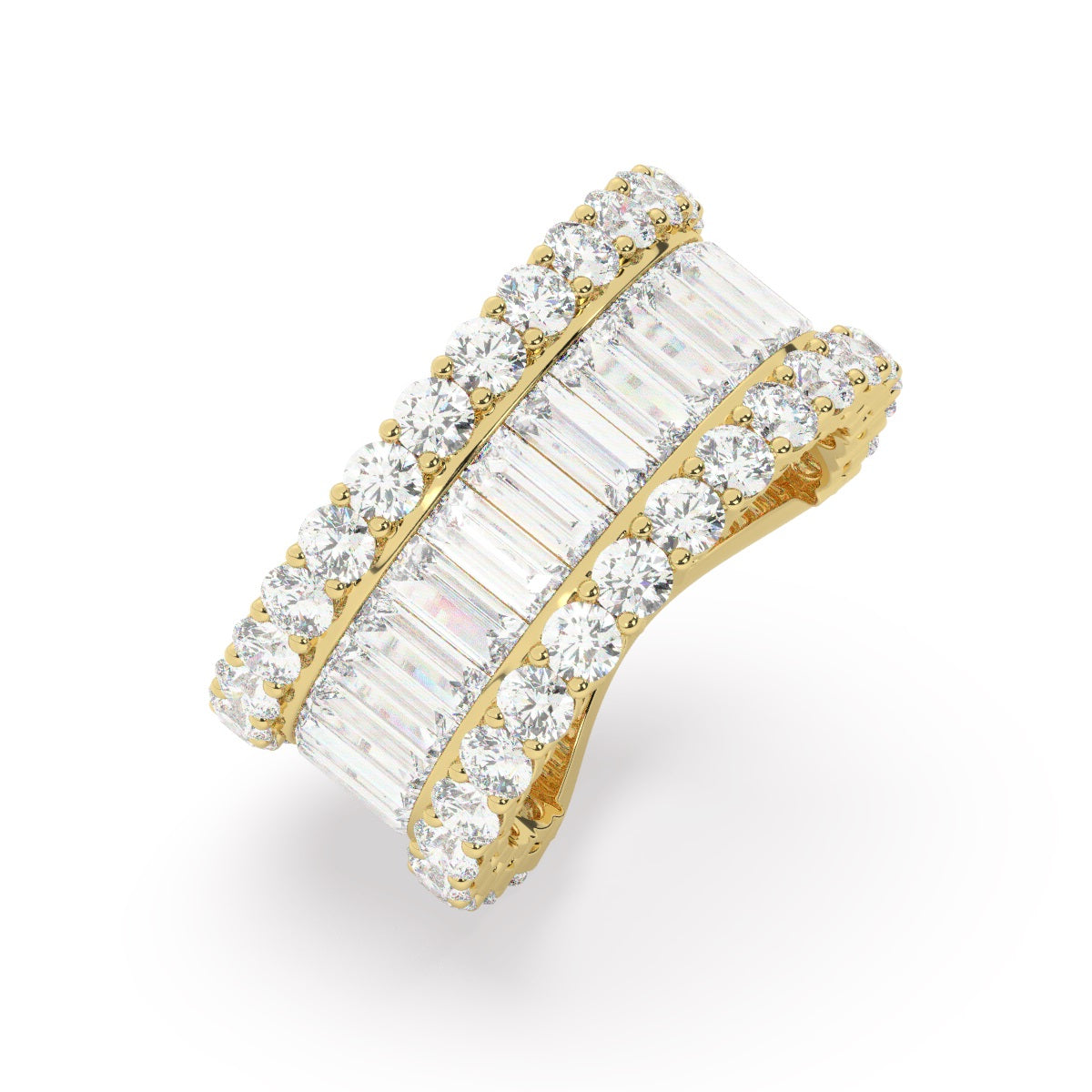 14K White Gold Diamond Ring V0383