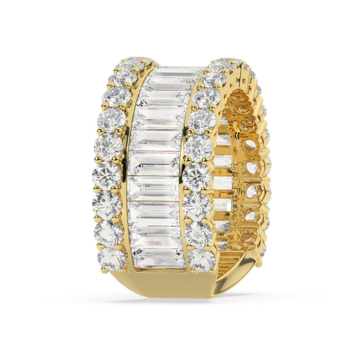 14K White Gold Diamond Ring V0383