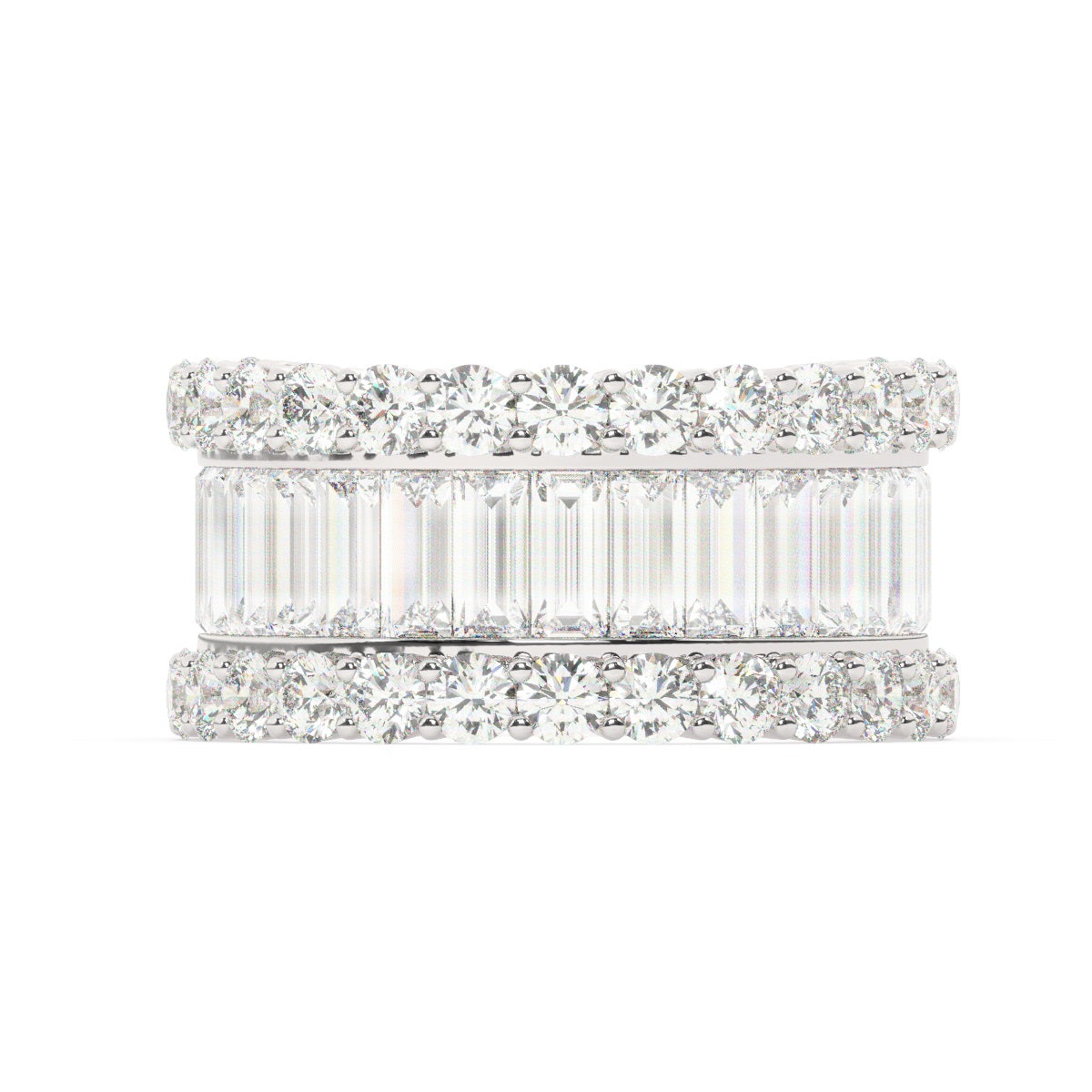 14K White Gold Diamond Ring V0383