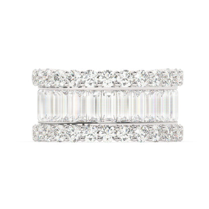 14K White Gold Diamond Ring V0383