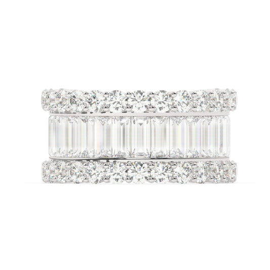14K White Gold Diamond Ring V0383