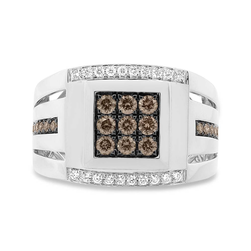 Unique Champagne Diamond Men's Ring V0320