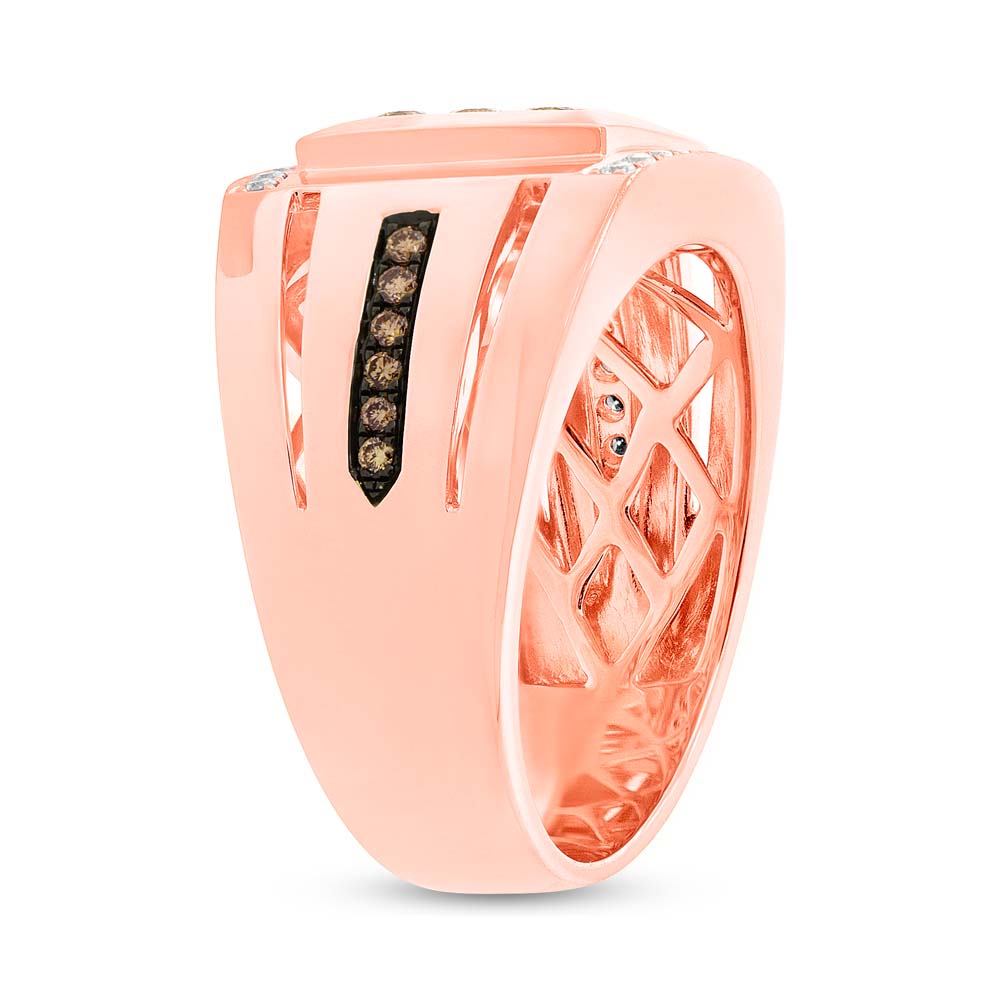 Unique Champagne Diamond Men's Ring V0320