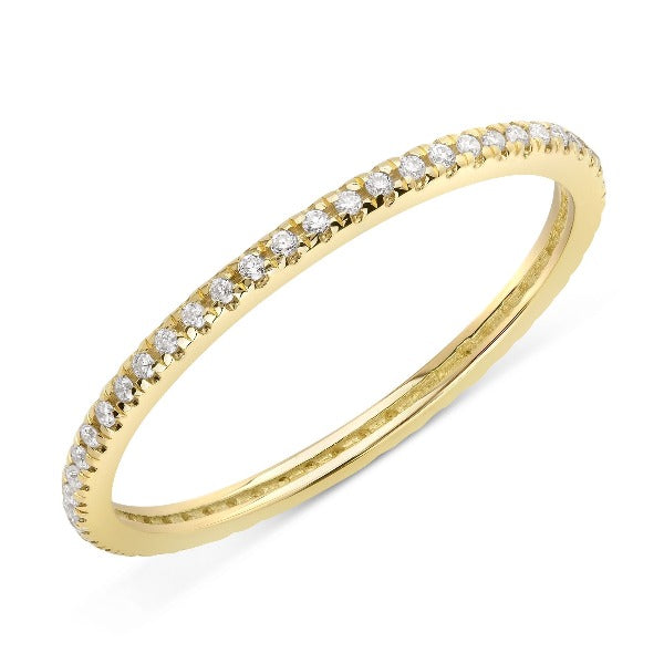 14K Yellow Gold Diamond Eternity Band